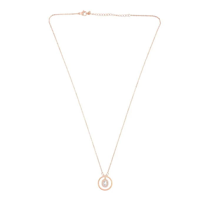 Yellow Chimes Bracelets Yellow Chimes Pendant for Women and Girls Rose Gold Pendant Necklace for Women Circle Designed Crystal Studded Pendnat Birthday Gift for girls and women Anniversary Gift for Wife