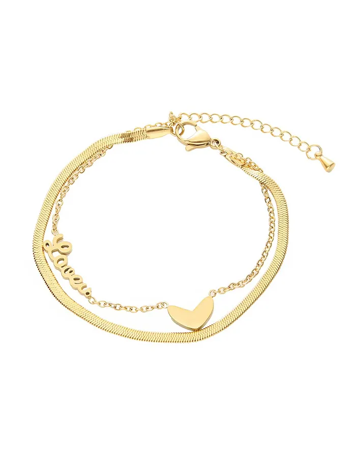 Yellow Chimes Chain Bracelet for Women GoldPlated 2 Layered Stainless Steel Heart Charm Love Bracelet For Women and Girls Yellow Chimes Earrings Yellow Chimes Chain Bracelet for Women GoldPlated 2 Layered Stainless Steel Heart Charm Love Bracelet For Women and Girls Yellow Chimes Earrings