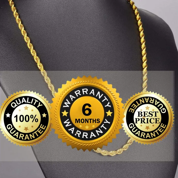 Yellow Chimes Chain for Men and Boys Golden Twisted Rope Neck Chain for Men Stainless Steel Chains for Men Birthday Gift for Men and Boys Anniversary Gift for Husband Yellow Chimes Necklaces