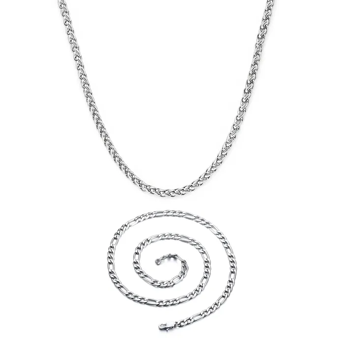 Yellow Chimes Chain for Men and Boys Silver Figaro Neck Chain for Men 2 Pcs Combo of Stainless Steel Chains for Men Birthday Gift for Men and Boys Anniversary Gift for Husband Yellow Chimes Rings Yellow Chimes Chain for Men and Boys Silver Figaro Neck Chain for Men 2 Pcs Combo of Stainless Steel Chains for Men Birthday Gift for Men and Boys Anniversary Gift for Husband Yellow Chimes Rings