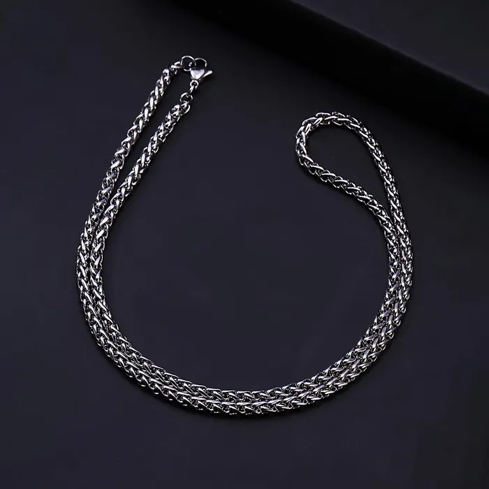 Yellow Chimes Chain for Men and Boys Silver Figaro Neck Chain for Men 2 Pcs Combo of Stainless Steel Chains for Men Birthday Gift for Men and Boys Anniversary Gift for Husband Yellow Chimes Rings