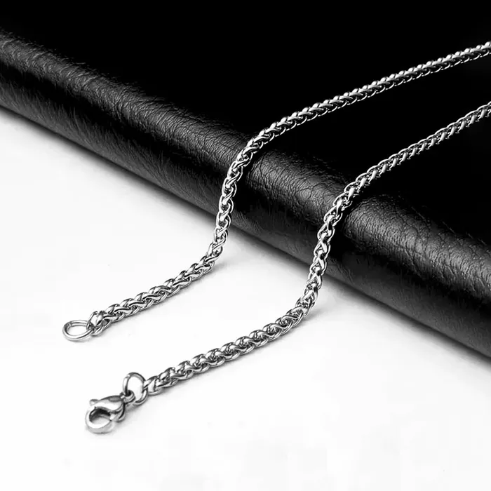 Yellow Chimes Chain for Men and Boys Silver Figaro Neck Chain for Men 2 Pcs Combo of Stainless Steel Chains for Men Birthday Gift for Men and Boys Anniversary Gift for Husband Yellow Chimes Rings