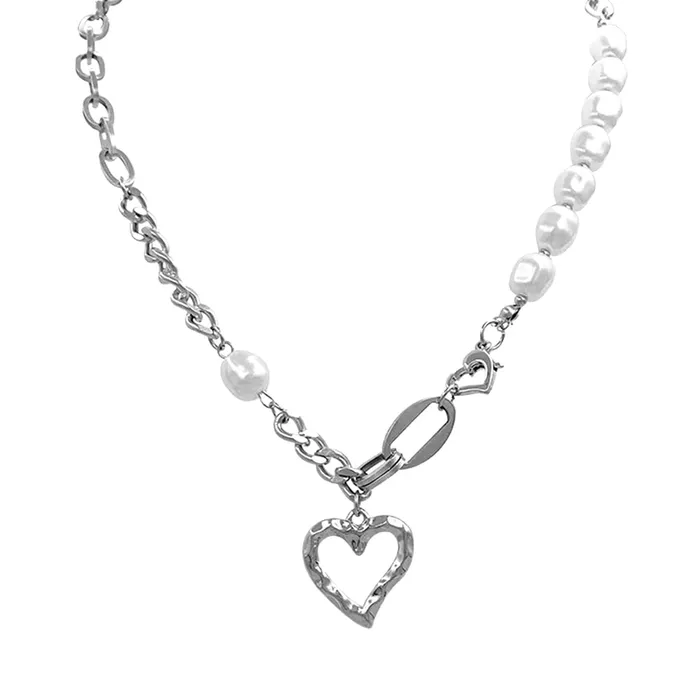 Yellow Chimes Chain Necklace for Women Pearl Necklace Silver Plated Stainless Steel Chain With Heart Charm Pendant Necklace For Women and Girls Yellow Chimes Necklaces Yellow Chimes Chain Necklace for Women Pearl Necklace Silver Plated Stainless Steel Chain With Heart Charm Pendant Necklace For Women and Girls Yellow Chimes Necklaces
