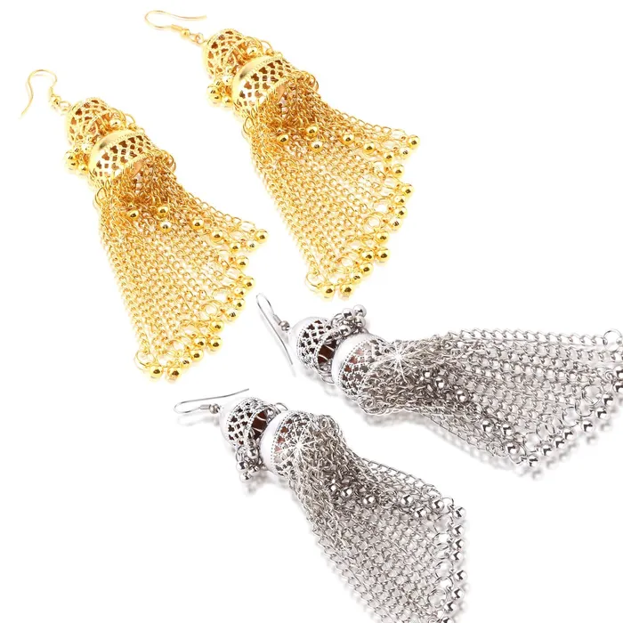 Yellow Chimes COMBO 2 Pairs Golden Silver Traditional Jhumka Jhumki Earrings for Women and Girls Yellow Chimes Earrings