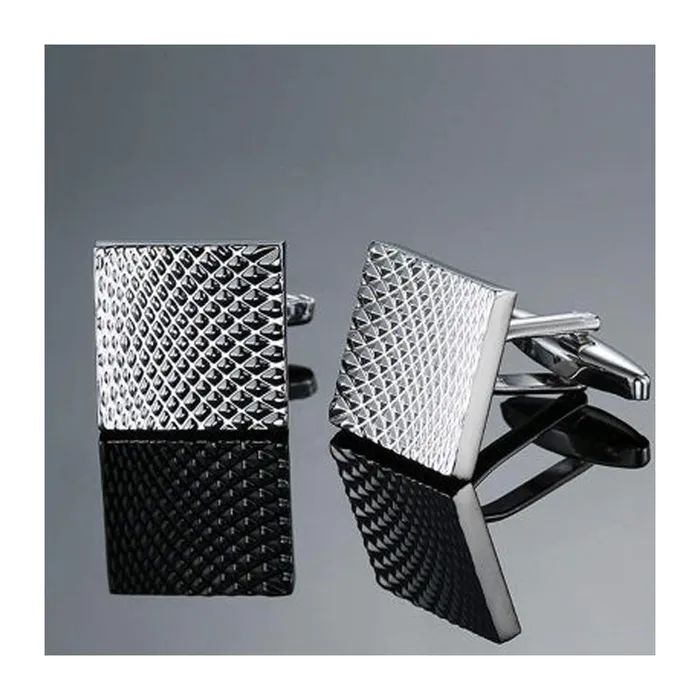 Yellow Chimes Cufflinks for Men and Boys Silver Cuff links Formal Stainless Steel Silver Square Shape Cufflink Birthday Gift for Men Boys Anniversary Gift for Husband Yellow Chimes Rings