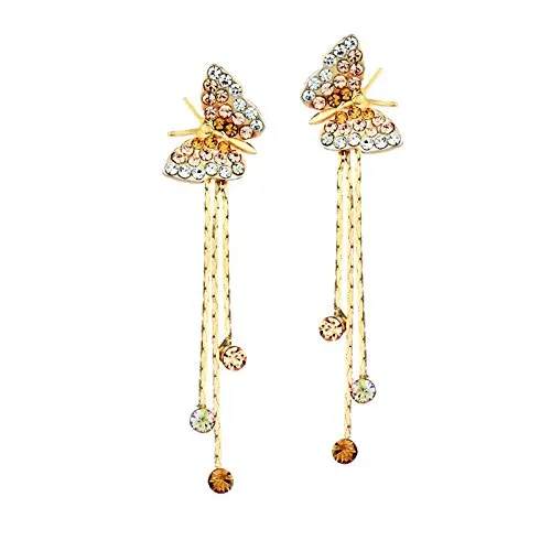 Yellow Chimes Dangler Earrings for Women Crystal Studded Butterfly Shaped Earrings for Girls Long Chain Gold Plated Danglers Earrings Birthday Gift For Girls Anniversary Gift for Wife Yellow Chimes Earrings Yellow Chimes Dangler Earrings for Women Crystal Studded Butterfly Shaped Earrings for Girls Long Chain Gold Plated Danglers Earrings Birthday Gift For Girls Anniversary Gift for Wife Yellow Chimes Earrings