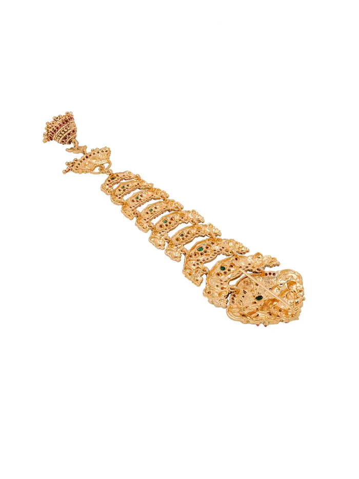 Yellow Chimes Earrings Bridal Wedding Juda Pin Traditional Golden Jhooda 25cm Gold
