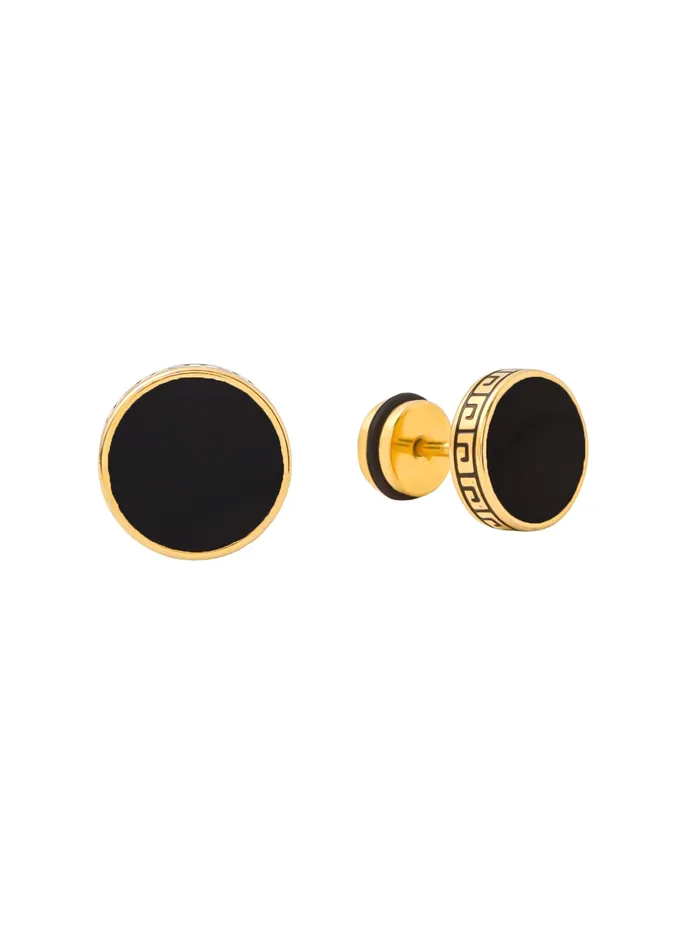Yellow Chimes Earrings for Men and Boys Fashion Golden Studs for Men Gold Toned Black Studs Stainless Steel Stud Earrings Birthday Gift for Men and Boys Anniversary Gift for Husband Yellow Chimes Earrings Yellow Chimes Earrings for Men and Boys Fashion Golden Studs for Men Gold Toned Black Studs Stainless Steel Stud Earrings Birthday Gift for Men and Boys Anniversary Gift for Husband Yellow Chimes Earrings