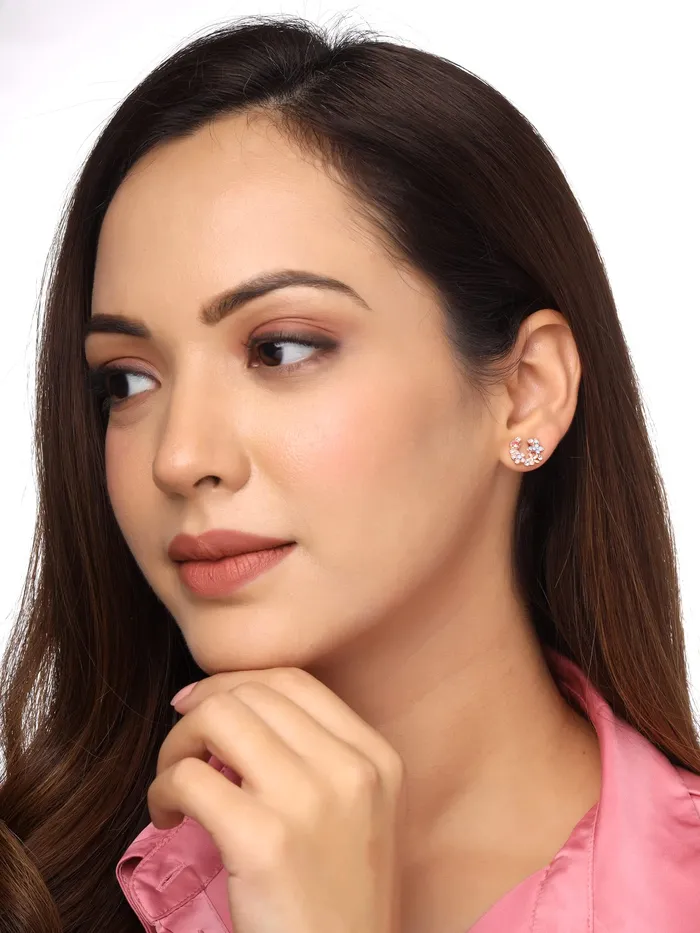 Yellow Chimes Earrings for Women and Girls Fashion Hoops for Girls Rose Gold Tone Floral Designed Earrings Birthday Gift for girls and women Anniversary Gift for Wife Yellow Chimes Earrings