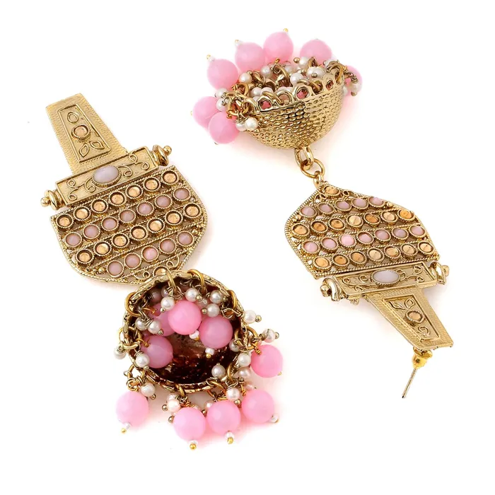 Yellow Chimes Earrings for Women and Girls Traditional Kundan Studded Jhumka Gold Plated Kundan Stone Jhumki Earrings Birthday Gift for girls and women Anniversary Gift for Wife Yellow Chimes Earrings