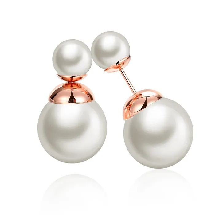 Yellow Chimes Earrings Yellow Chimes 18K Rose Gold Plated Two Sided White Pearl Studs Earrings for Women Girls Yellow Chimes Earrings Yellow Chimes 18K Rose Gold Plated Two Sided White Pearl Studs Earrings for Women Girls