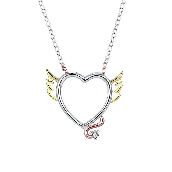 Yellow Chimes Earrings Yellow Chimes Express Your Feelings Collection 925 Silver Plated Love Devil Pendant for Women Girls