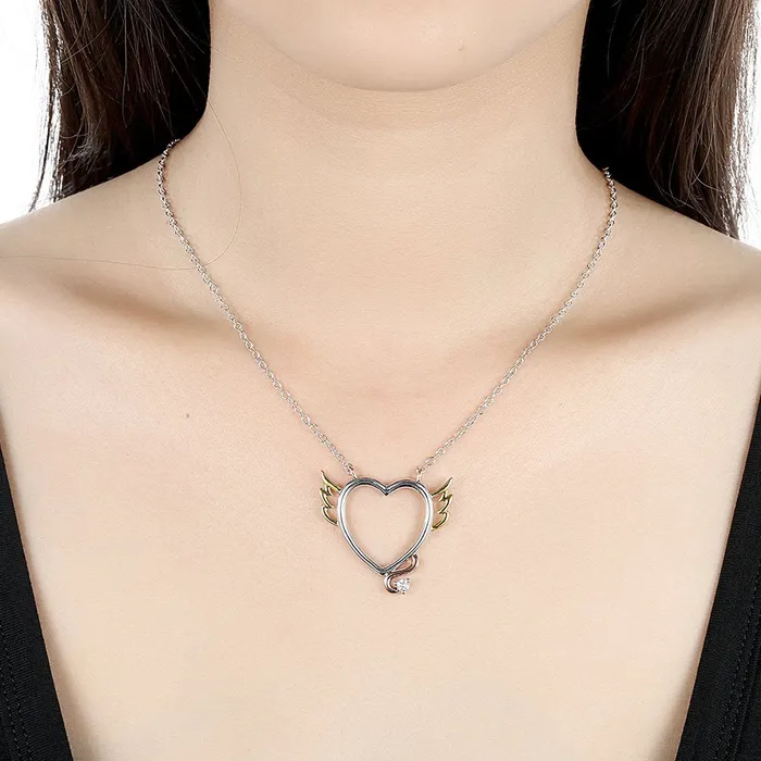 Yellow Chimes Earrings Yellow Chimes Express Your Feelings Collection 925 Silver Plated Love Devil Pendant for Women Girls