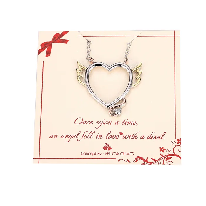 Yellow Chimes Earrings Yellow Chimes Express Your Feelings Collection 925 Silver Plated Love Devil Pendant for Women Girls
