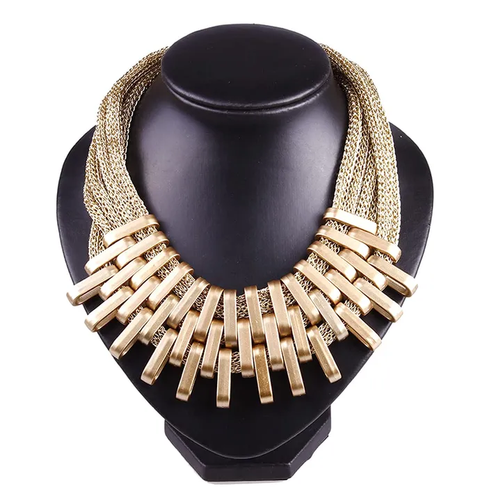 Yellow Chimes Earrings Yellow Chimes Latest Fashion Gold Plated Multilayer Thick Design Choker Necklace for Women and Girls Medium