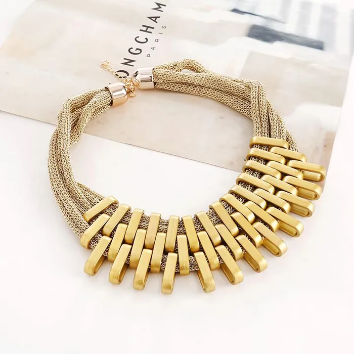 Yellow Chimes Earrings Yellow Chimes Latest Fashion Gold Plated Multilayer Thick Design Choker Necklace for Women and Girls Medium