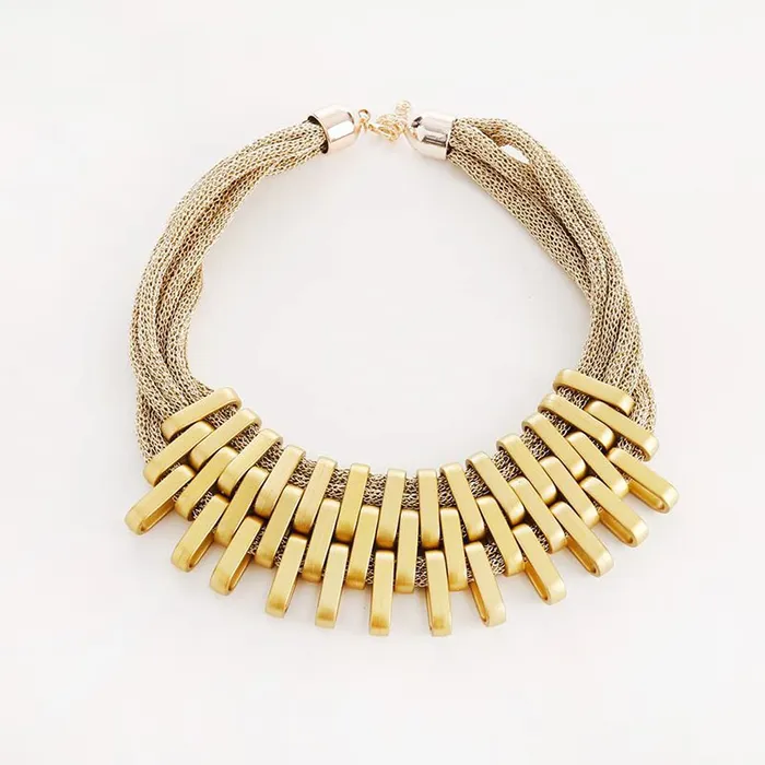 Yellow Chimes Earrings Yellow Chimes Latest Fashion Gold Plated Multilayer Thick Design Choker Necklace for Women and Girls Medium