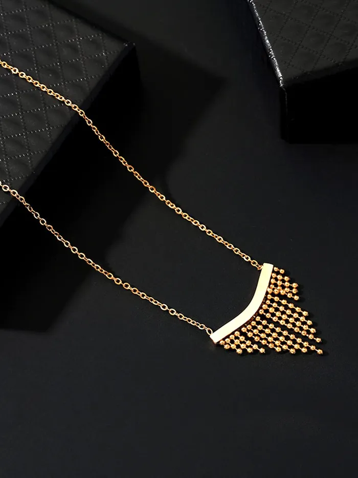 Yellow Chimes Earrings Yellow Chimes Layered Choker Necklace for Women Minimal Shaped Neck Chains Charm Designed Choker Necklace for Women and Girls NK 3