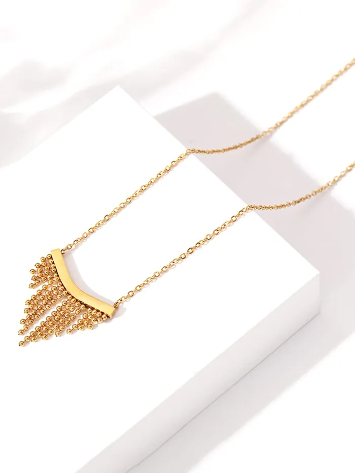 Yellow Chimes Earrings Yellow Chimes Layered Choker Necklace for Women Minimal Shaped Neck Chains Charm Designed Choker Necklace for Women and Girls NK 3