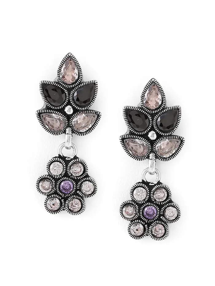 Yellow Chimes Earrings Yellow Chimes Oxidised Earrings For Women Studded Stone Traditional Silver Oxidised Kolhapuri Drop Earrings For Women Girls Yellow Chimes Earrings Yellow Chimes Oxidised Earrings For Women Studded Stone Traditional Silver Oxidised Kolhapuri Drop Earrings For Women Girls