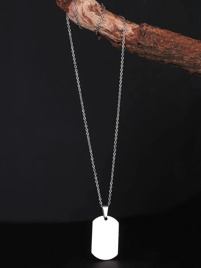 Yellow Chimes Earrings Yellow Chimes Pendant for Men and Boys Silver Dog Tag for Men Stainless Steel Army Dog Tag Chain Pendants for Men Birthday Gift for Men and Boys Anniversary Gift for Husband