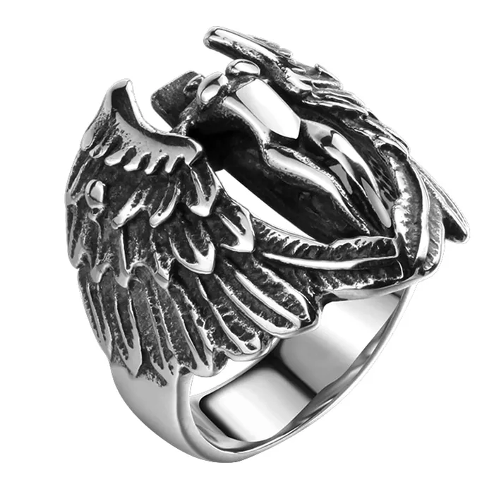 Yellow Chimes Earrings Yellow Chimes Rings for Men Fashion and Trendy Silver Oxidised Stainless Steel Metal Bikers Rings for Men and Boys
