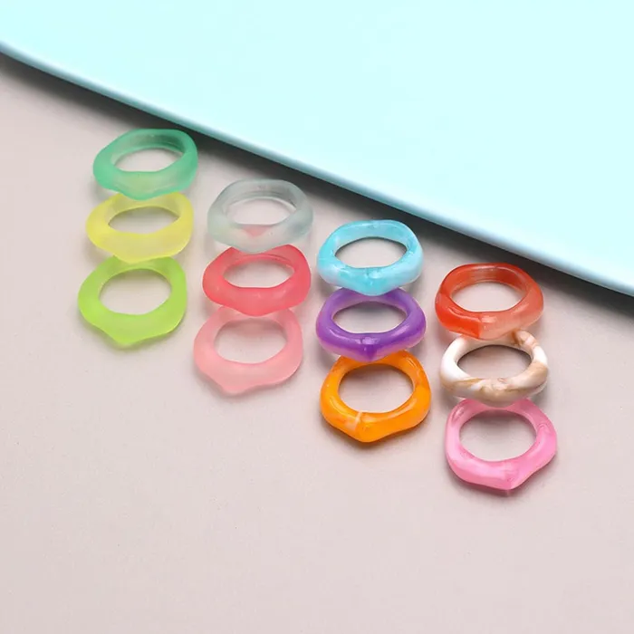 Yellow Chimes Earrings Yellow Chimes Rings for Women and Girls Aesthetic Stack Ring Set Multicolor Aesthetic Knuckle Rings Set Birthday Gift For girls and women Anniversary Gift for Wife