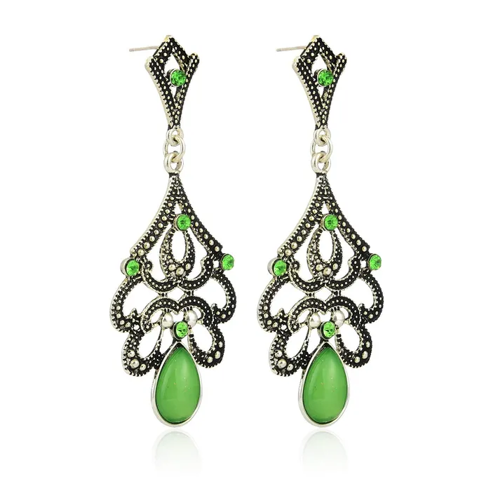 Yellow Chimes Earrings Yellow Chimes Tribal Vintage Grey Green Dangle Earring for Women Girls