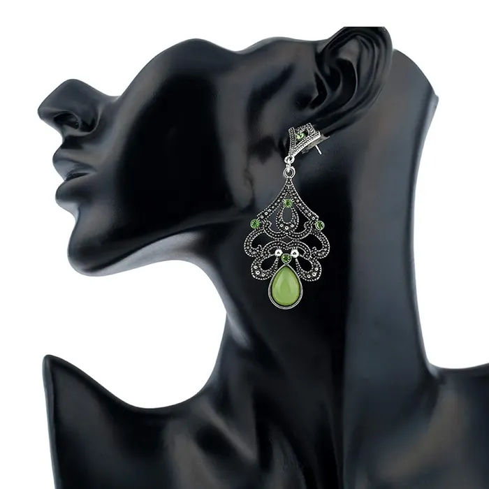 Yellow Chimes Earrings Yellow Chimes Tribal Vintage Grey Green Dangle Earring for Women Girls