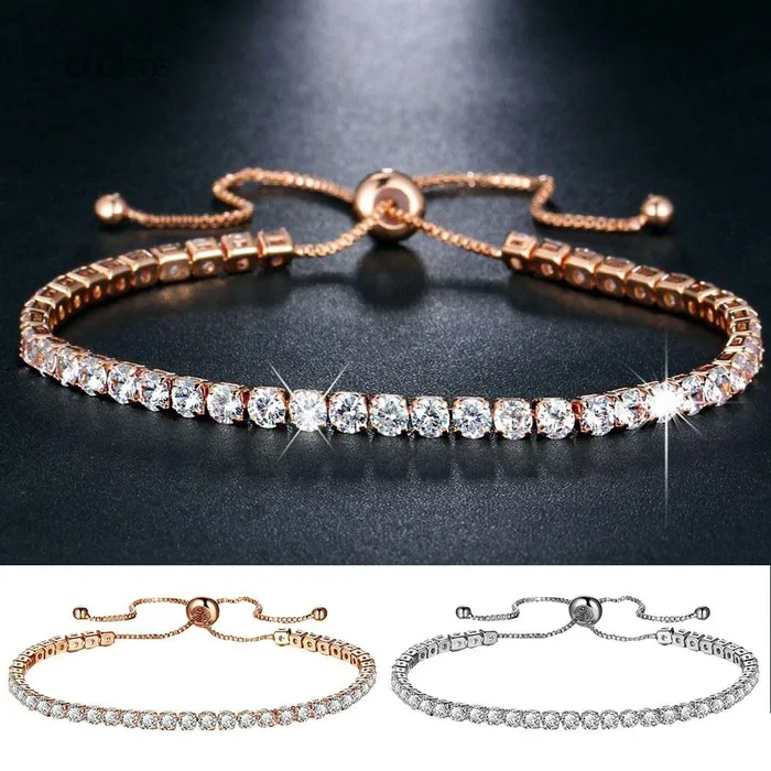 Yellow Chimes Earrings Yellow Chimes Valentine Gift for Girls Elegant Rose Gold plated White Crystal Studded Adjustable bracelet for Women and Girls