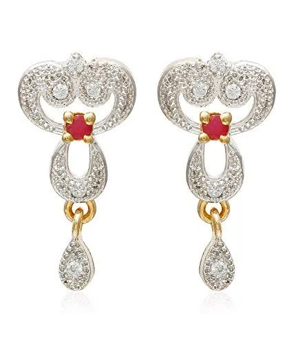 Yellow Chimes Exclusive Floral Design Crystal Black Bead MangalSuthra With Earrings For Women Yellow Chimes Necklaces