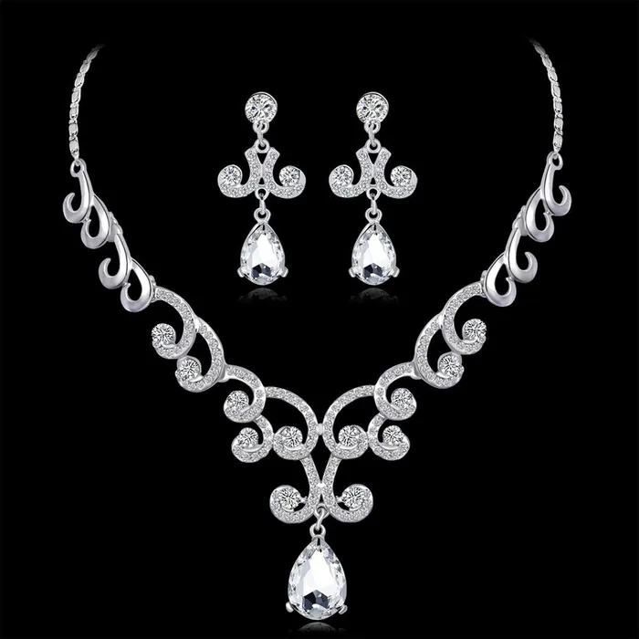 Yellow Chimes Exclusive Sparkling Crystals Jewellery Set with Earrings Necklace Set for Women and Girls Yellow Chimes Earrings