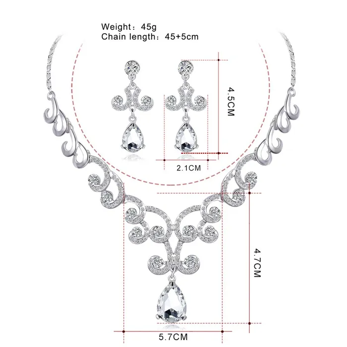 Yellow Chimes Exclusive Sparkling Crystals Jewellery Set with Earrings Necklace Set for Women and Girls Yellow Chimes Earrings