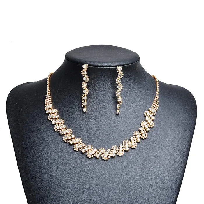 Yellow Chimes Exclusive Sparkling Crystals Jewellery Set with Earrings Necklace Set for Women and Girls Yellow Chimes Earrings