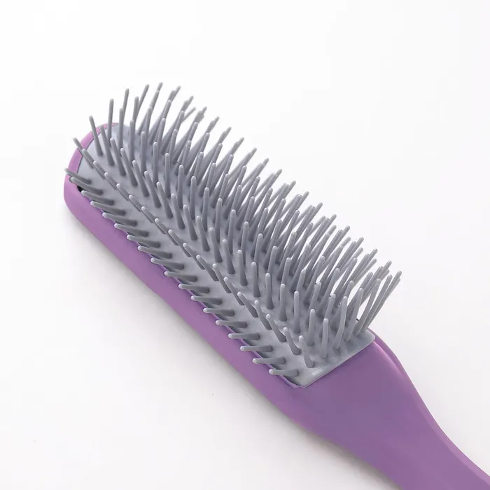 Yellow Chimes Flat Hair Brush with Strong Flexible Bristles 9Row Curl Defining Brush for Thick Curly Wavy Hair Large Fantype Head Hair Styling Brush for Women Men Yellow Chimes Earrings