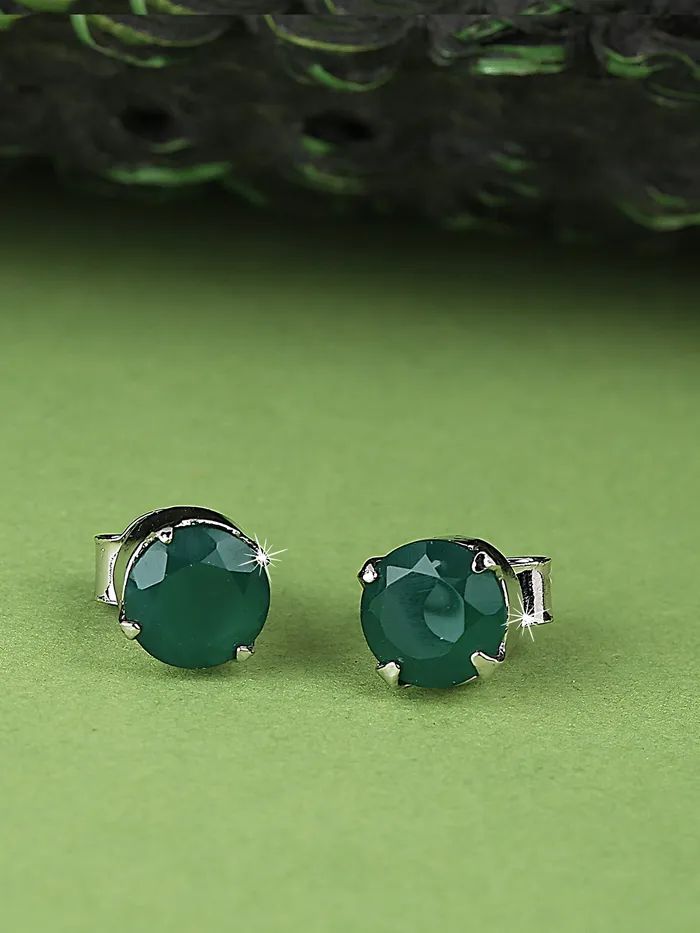 Yellow Chimes Gemstone Emerald Quartz 925 Sterling Silver Hallmark and Certified Purity Studs Earrings for Women and Girls Yellow Chimes Rings