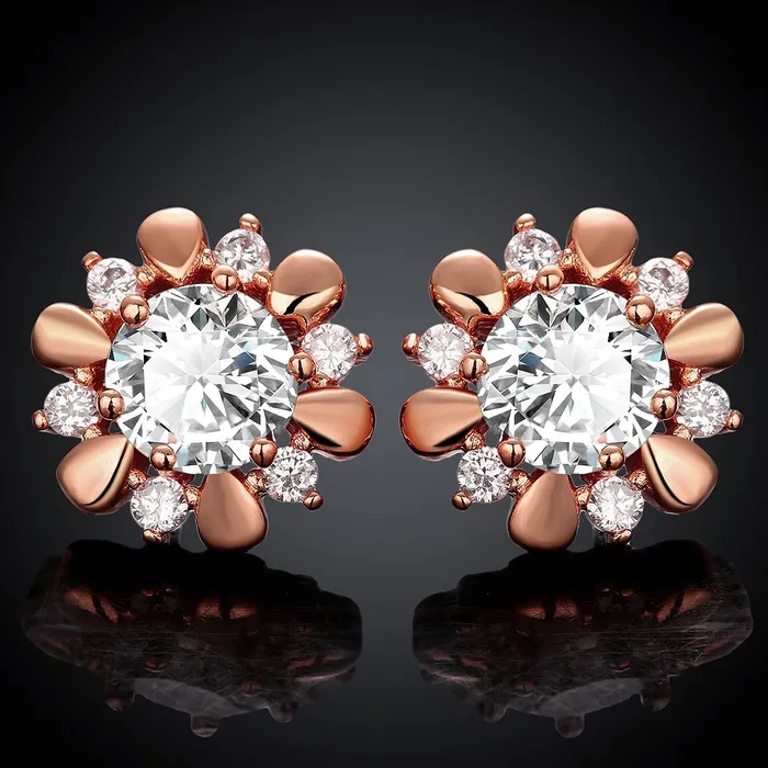 Yellow Chimes Glowing Golden Sunflower 18K Rose Gold Plated Hallmarked Austrian Crystal Jewellery Set for Girls and Women Yellow Chimes Bracelets
