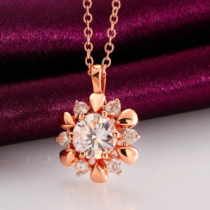 Yellow Chimes Glowing Golden Sunflower 18K Rose Gold Plated Hallmarked Austrian Crystal Jewellery Set for Girls and Women Yellow Chimes Bracelets