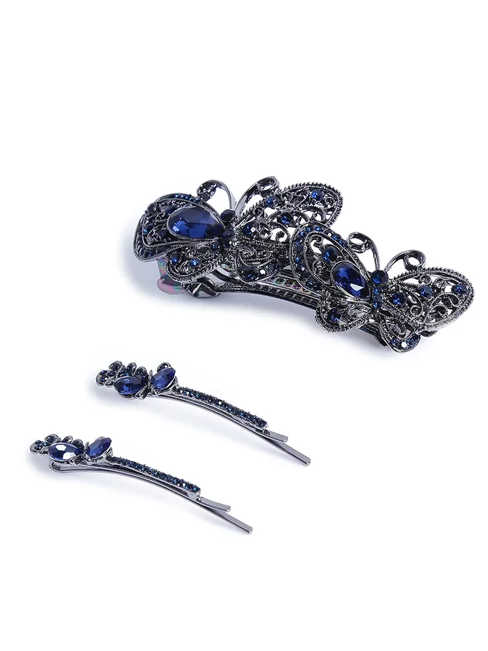 Yellow Chimes Hair Clips for Women Girls Barrette Hair Clips for Women Hair Accessories for Women Hairclip Crystal French Barrette Hair Clips for Women Girls Gift For Women Girls Yellow Chimes Necklaces