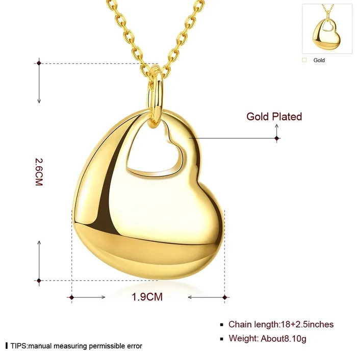 Yellow Chimes Heart Charm Golden Necklace for Women and Girls Yellow Chimes Earrings
