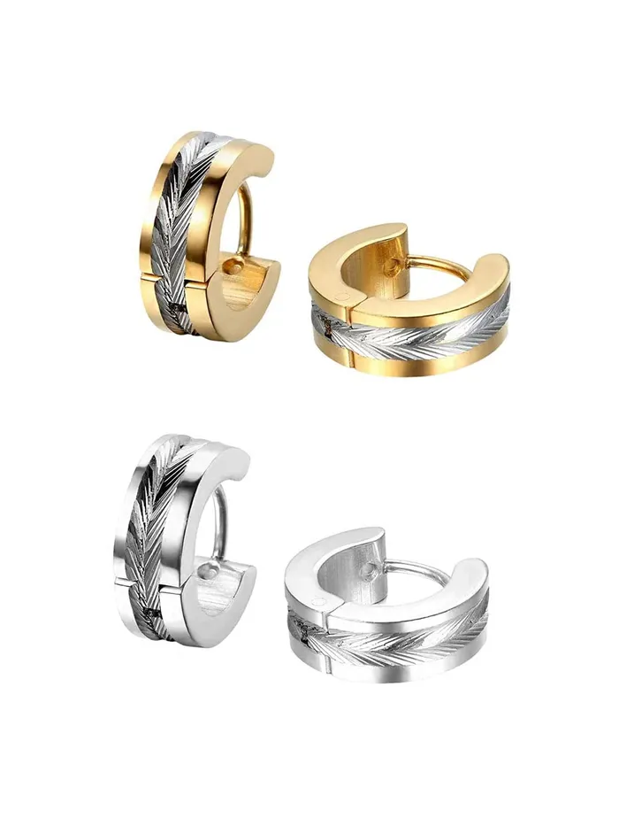 Yellow Chimes Hoop Earrings for Men Combo of 2 Pairs Stainless Steel Gold Silver Huggie Hoops Earrings for Men and Women Yellow Chimes Earrings Yellow Chimes Hoop Earrings for Men Combo of 2 Pairs Stainless Steel Gold Silver Huggie Hoops Earrings for Men and Women Yellow Chimes Earrings