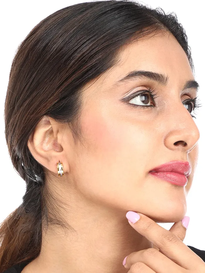 Yellow Chimes Hoop Earrings for Men Combo of 2 Pairs Stainless Steel Gold Silver Huggie Hoops Earrings for Men and Women Yellow Chimes Earrings