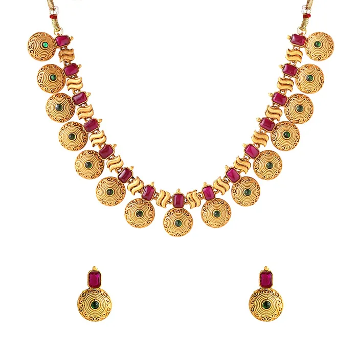 Yellow Chimes Jewellery Set for Women and Girls Gold Choker Set for Women Choker Necklace Set Circle Shaped Stone Studded Choker Birthday Gift for girls women Anniversary Gift for Wife Yellow Chimes Necklaces Yellow Chimes Jewellery Set for Women and Girls Gold Choker Set for Women Choker Necklace Set Circle Shaped Stone Studded Choker Birthday Gift for girls women Anniversary Gift for Wife Yellow Chimes Necklaces