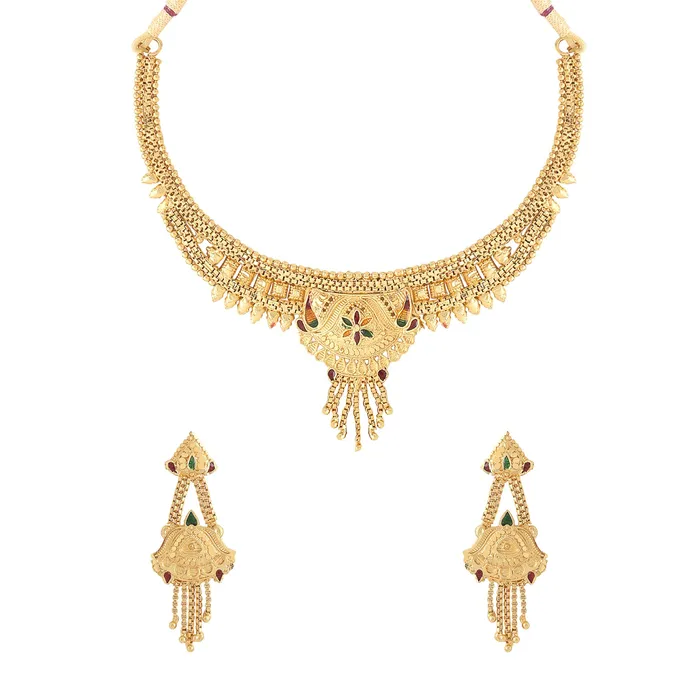 Yellow Chimes Jewellery Set for Women and Girls Gold Necklace Set for Women Gold Toned Bridal Designed Choker Necklace Set Birthday Gift for girls and women Anniversary Gift for Wife Yellow Chimes Earrings Yellow Chimes Jewellery Set for Women and Girls Gold Necklace Set for Women Gold Toned Bridal Designed Choker Necklace Set Birthday Gift for girls and women Anniversary Gift for Wife Yellow Chimes Earrings