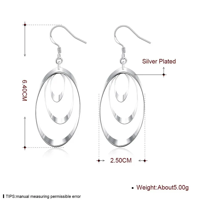 Yellow Chimes Loops of Ovals Alloy Dangle Earring for Women Girls Yellow Chimes Rings