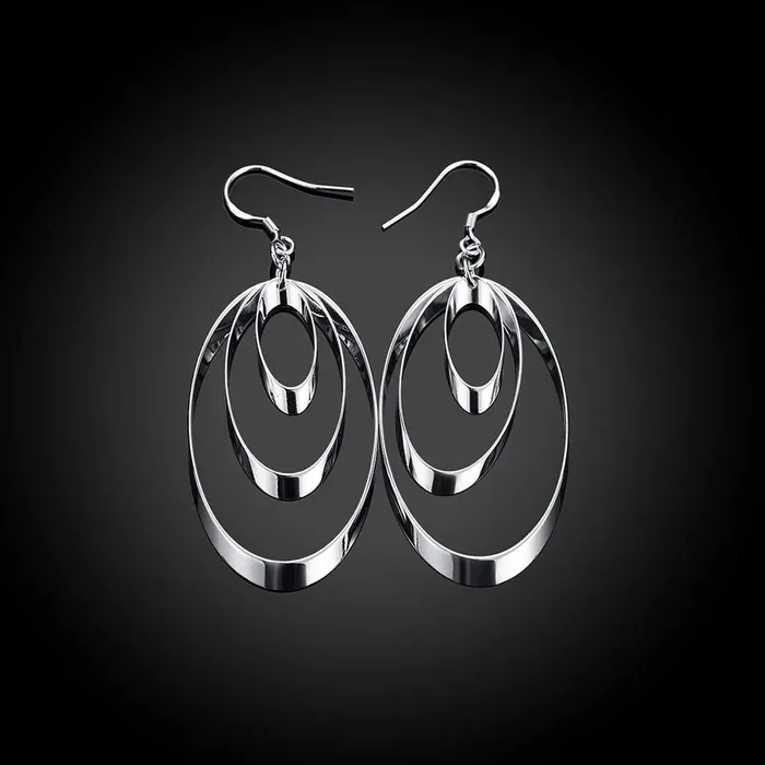 Yellow Chimes Loops of Ovals Alloy Dangle Earring for Women Girls Yellow Chimes Rings