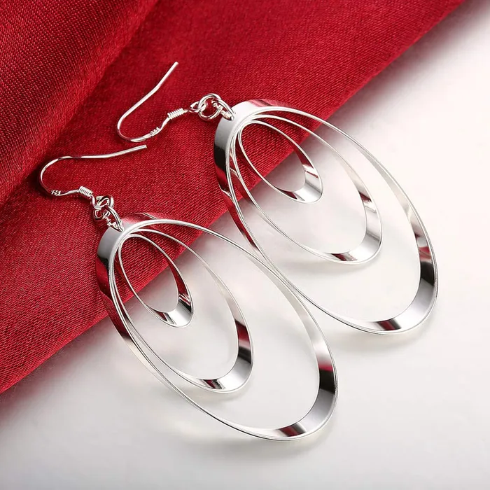 Yellow Chimes Loops of Ovals Alloy Dangle Earring for Women Girls Yellow Chimes Rings
