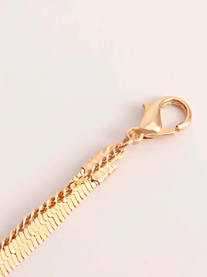 Yellow Chimes Necklace for Women and Girls Fashion Gold Layered Necklace Western Evil Eye Multilayer Chain Choker Necklace For women Birthday Gift for Girls Women Anniversary Gift for Wife Yellow Chimes Earrings