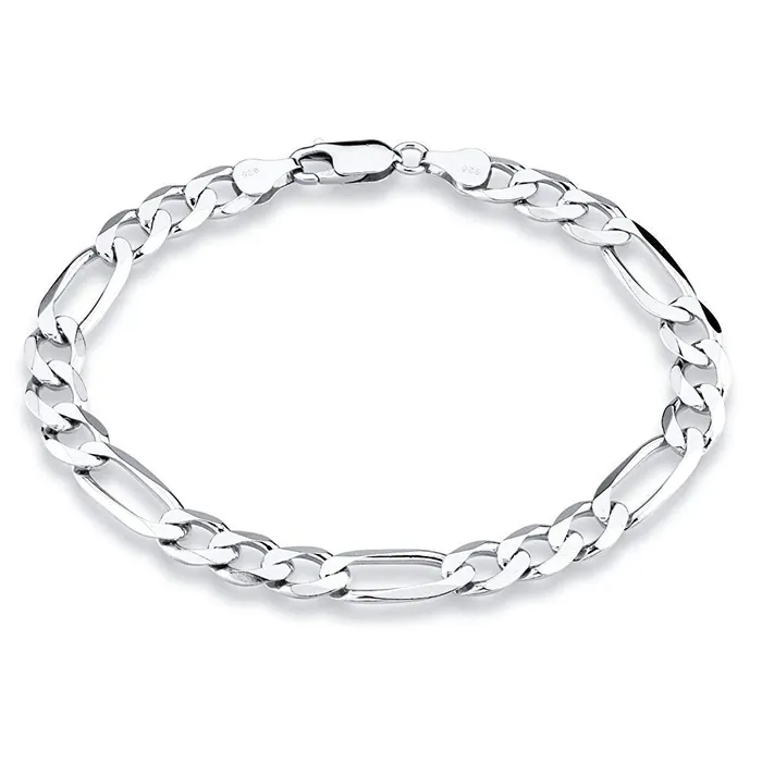 Yellow Chimes Necklaces Yellow Chimes 925 Silver Bracelet for Men 925 Sterling Silver Hallmark and Certified Purity Silver Chain Bracelet for Men and Boys
