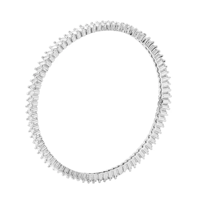 Yellow Chimes Necklaces Yellow Chimes Bangles for Women Girls Traditional American Diamond Bangles for women Silver Tone White AD Stone Bangles for girls Birthday Gift For girls women Anniversary Gift for Wife